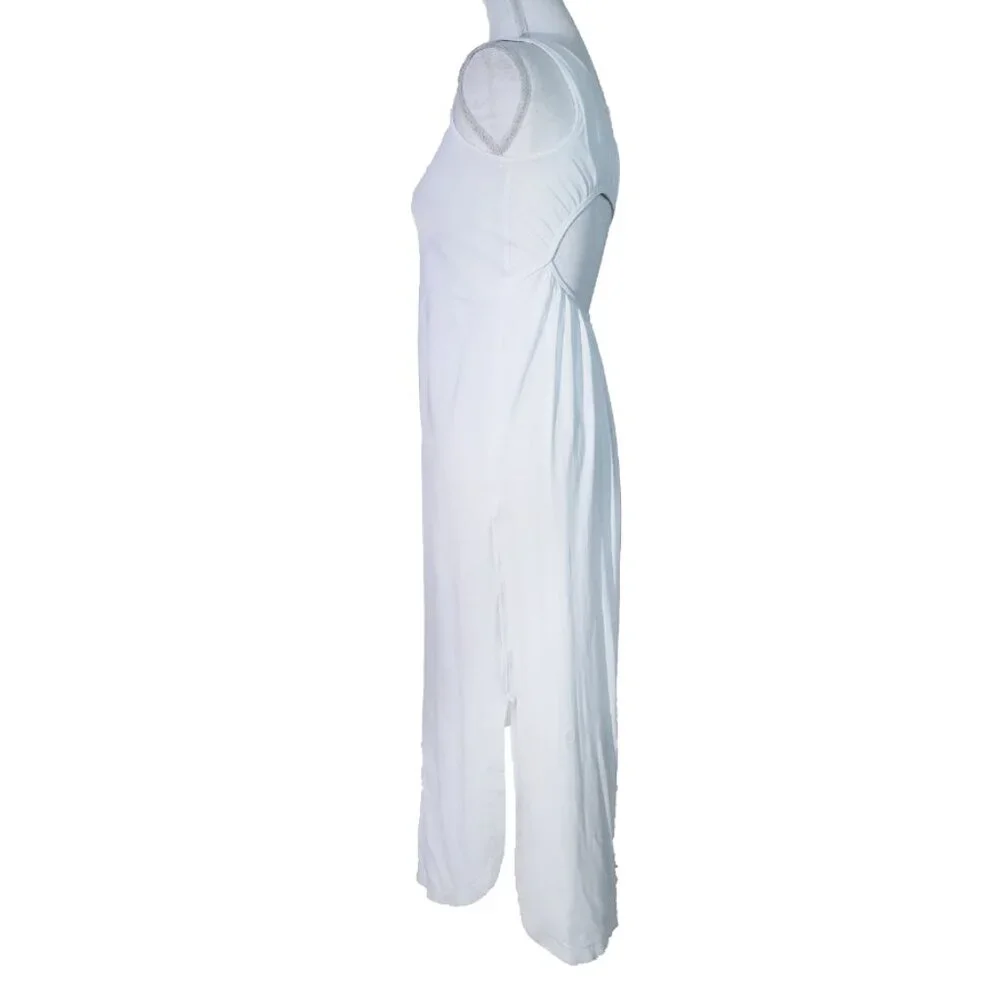 Lululemon Pima Cotton Open-Back Midi Dress in White